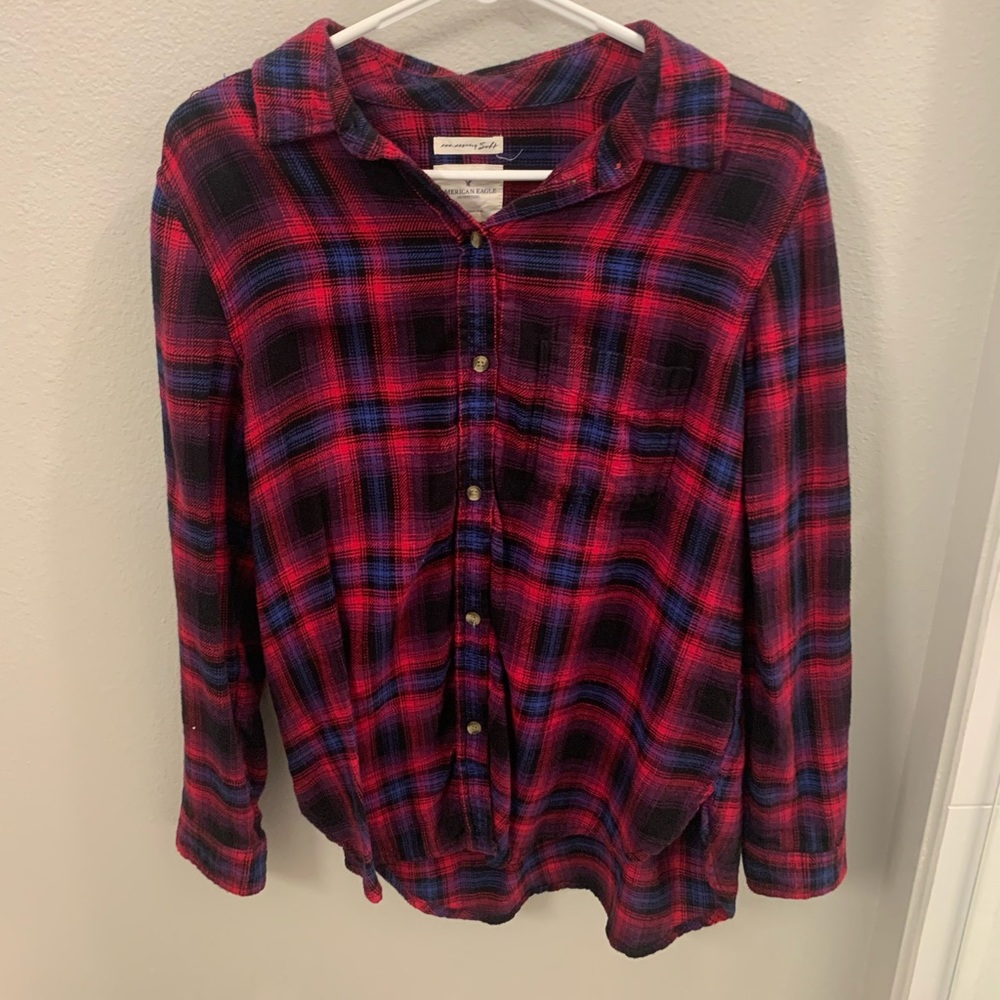 American Eagle flannel, size M